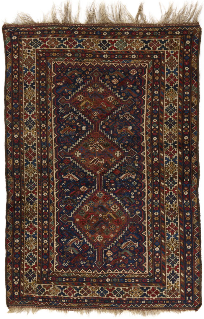 Lot 265: 2 Late 19th Century Tribal Rugs, Turkoman & Persian Qashqai