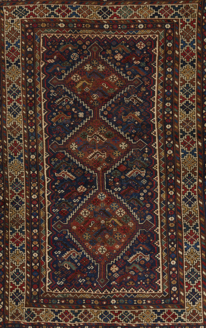 Lot 265: 2 Late 19th Century Tribal Rugs, Turkoman & Persian Qashqai