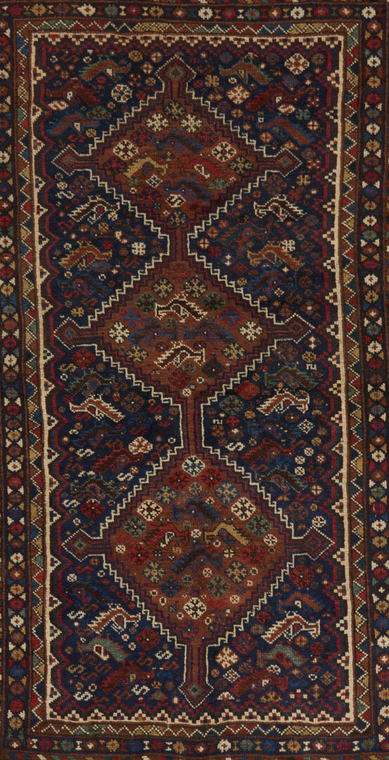 Lot 265: 2 Late 19th Century Tribal Rugs, Turkoman & Persian Qashqai