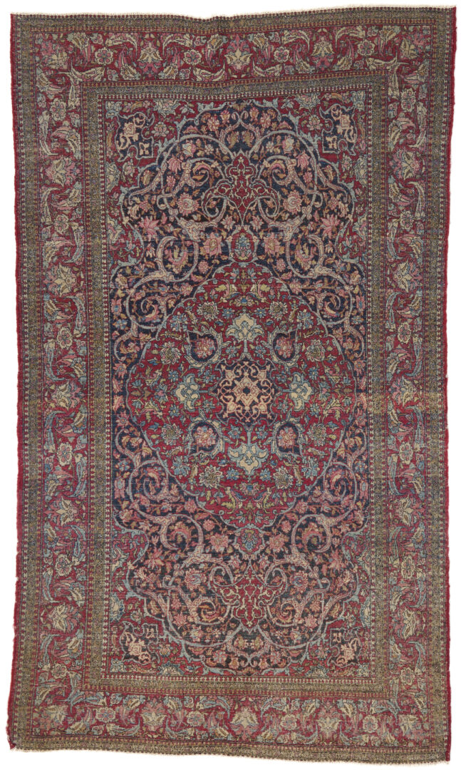 Lot 266: Antique Persian Isfahan Rug, 5 ft. x 7 ft.