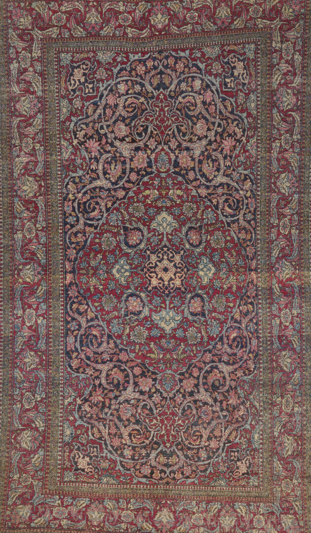 Lot 266: Antique Persian Isfahan Rug, 5 ft. x 7 ft.