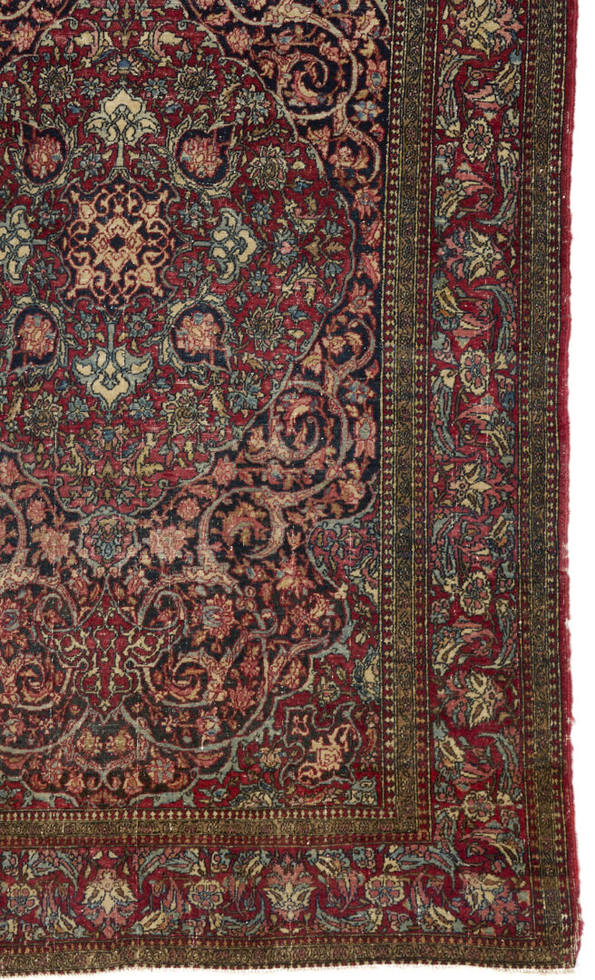 Lot 266: Antique Persian Isfahan Rug, 5 ft. x 7 ft.