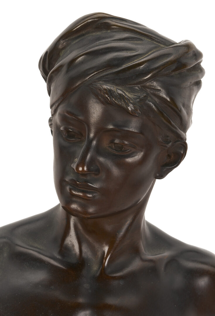 Lot 267: Jean J. Cambos, Bronze Sculpture of David