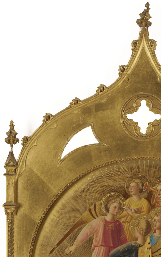 Lot 269: Tondo Painting after Fra Angelico, Gothic Gilt Frame