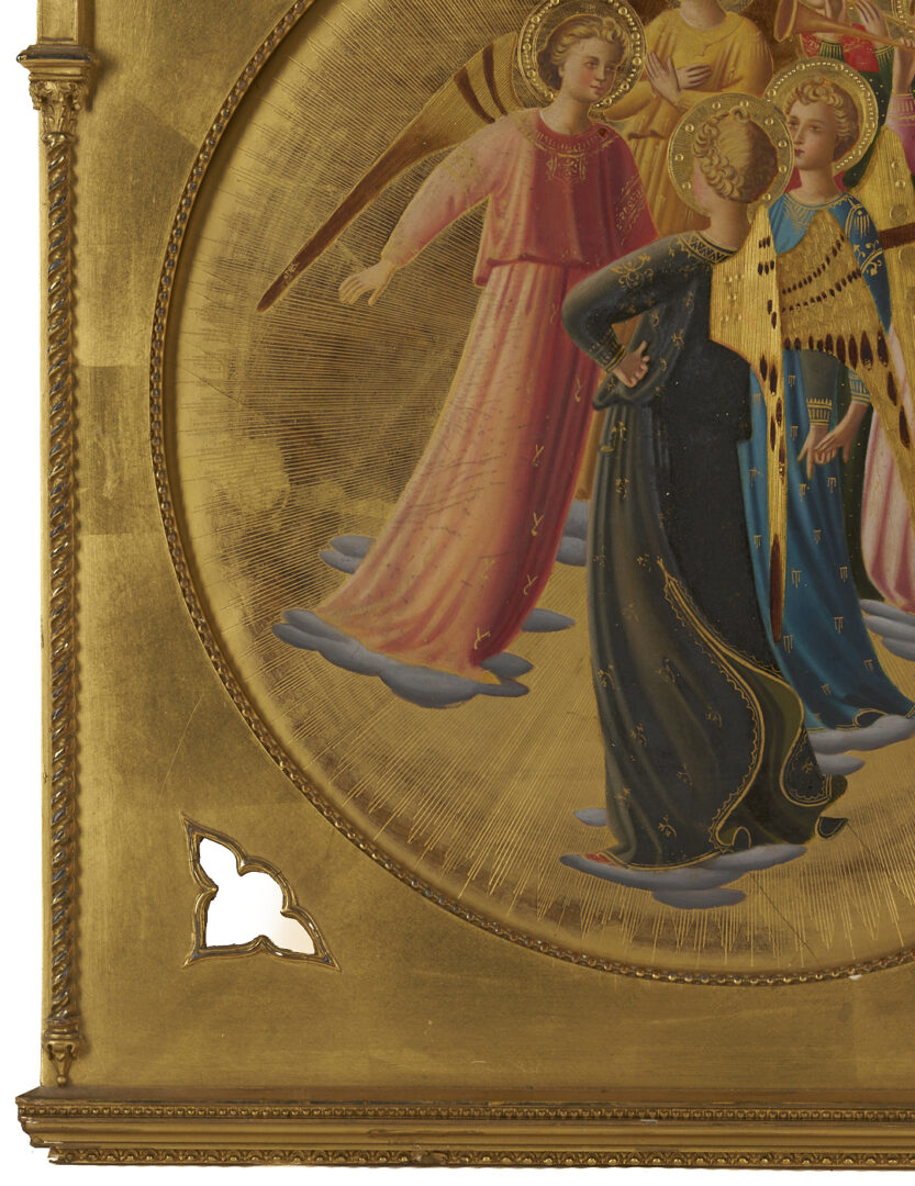 Lot 269: Tondo Painting after Fra Angelico, Gothic Gilt Frame