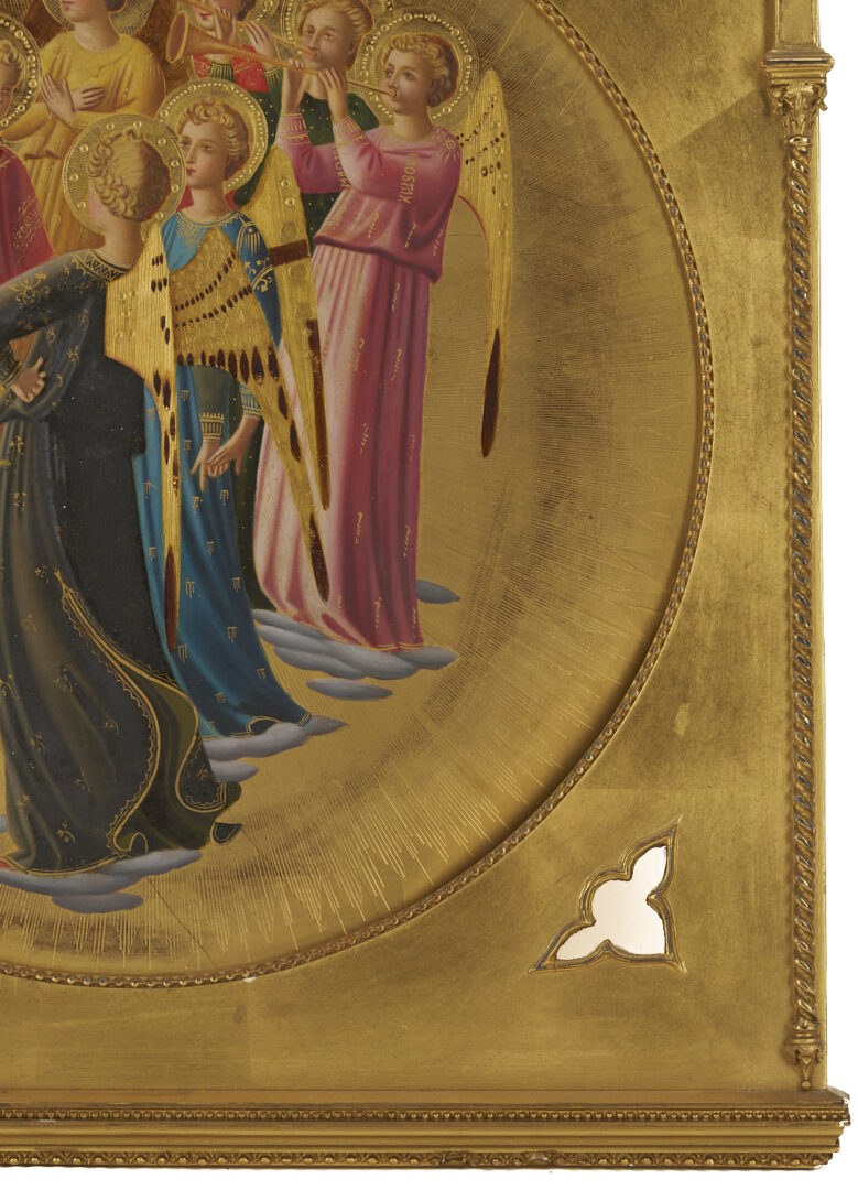Lot 269: Tondo Painting after Fra Angelico, Gothic Gilt Frame
