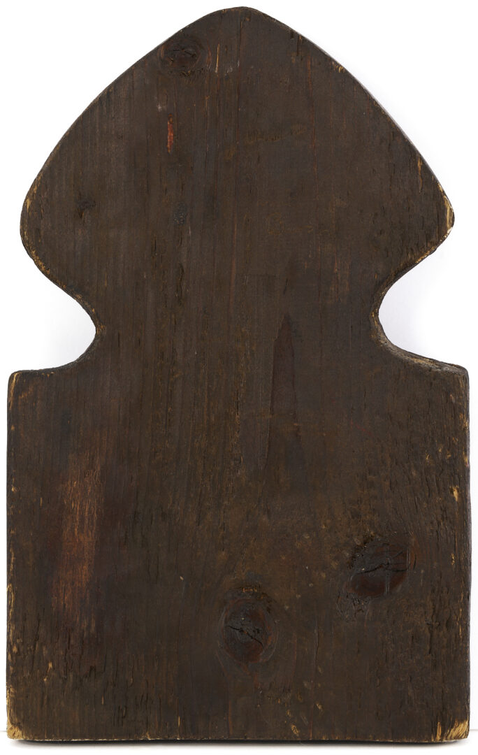 Lot 271: 3 Religious Art Items: Icon, Miniature & Retablo
