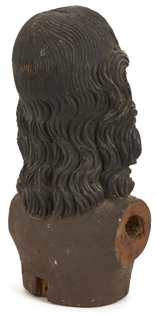 Lot 274: Spanish Colonial Carved Santos Bust of Christ