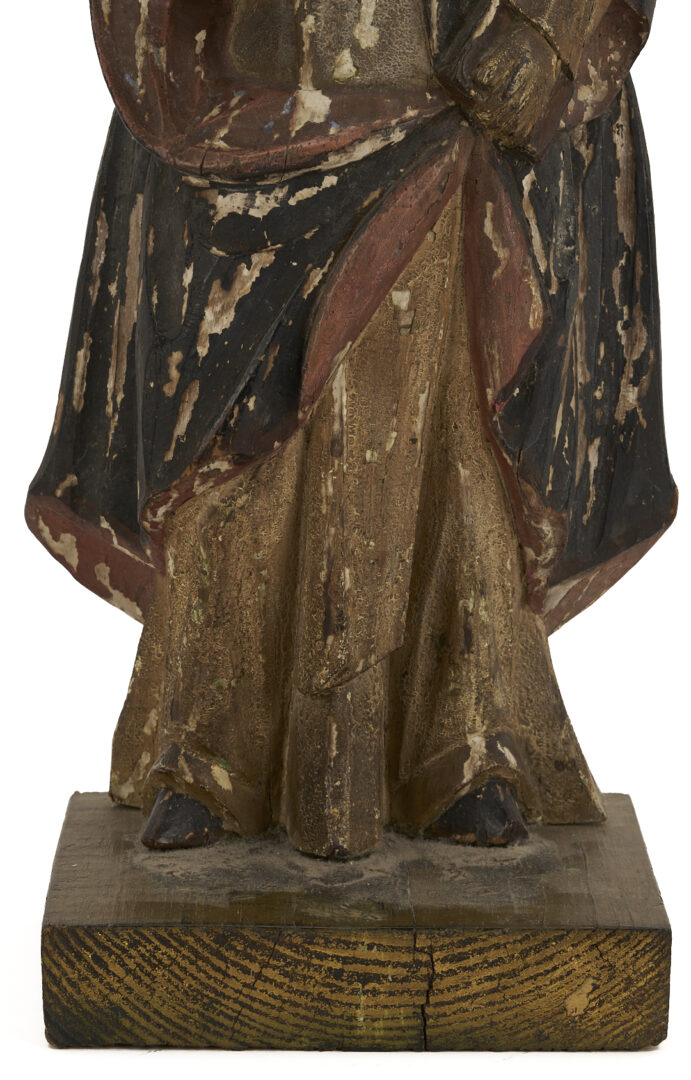 Lot 275: Spanish Colonial Carved Santos Figure, Poss. St. Francis