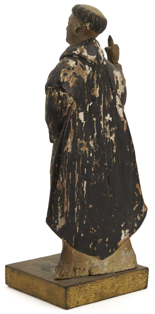 Lot 275: Spanish Colonial Carved Santos Figure, Poss. St. Francis