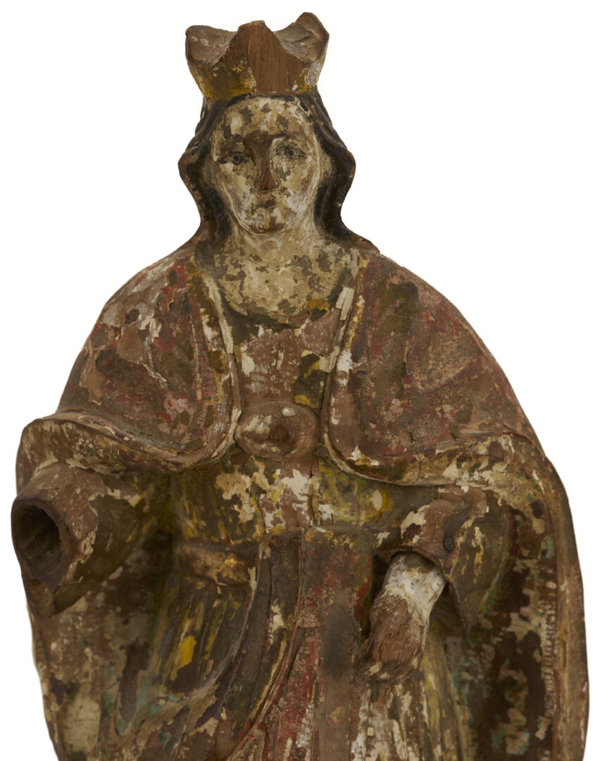 Lot 276: 2 Spanish Colonial Carved Santos Figures