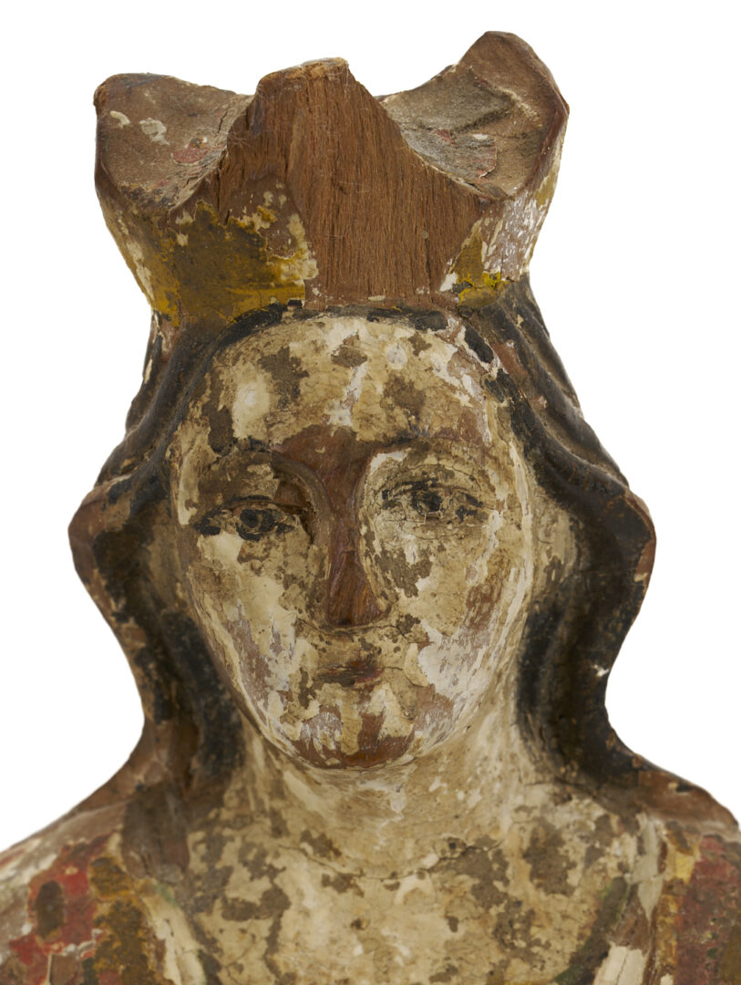 Lot 276: 2 Spanish Colonial Carved Santos Figures