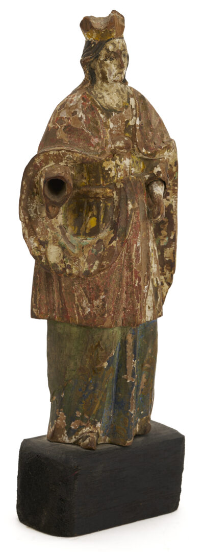 Lot 276: 2 Spanish Colonial Carved Santos Figures