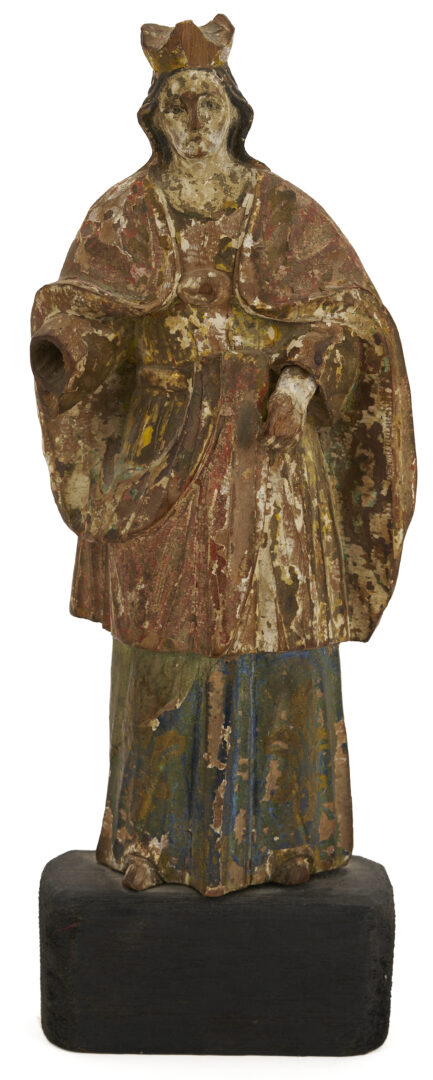 Lot 276: 2 Spanish Colonial Carved Santos Figures