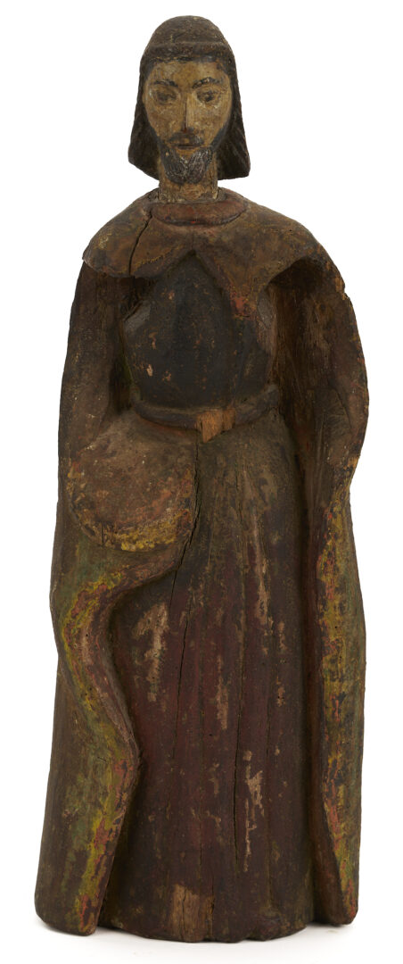 Lot 276: 2 Spanish Colonial Carved Santos Figures