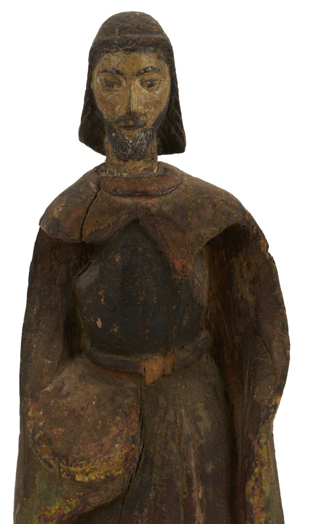 Lot 276: 2 Spanish Colonial Carved Santos Figures