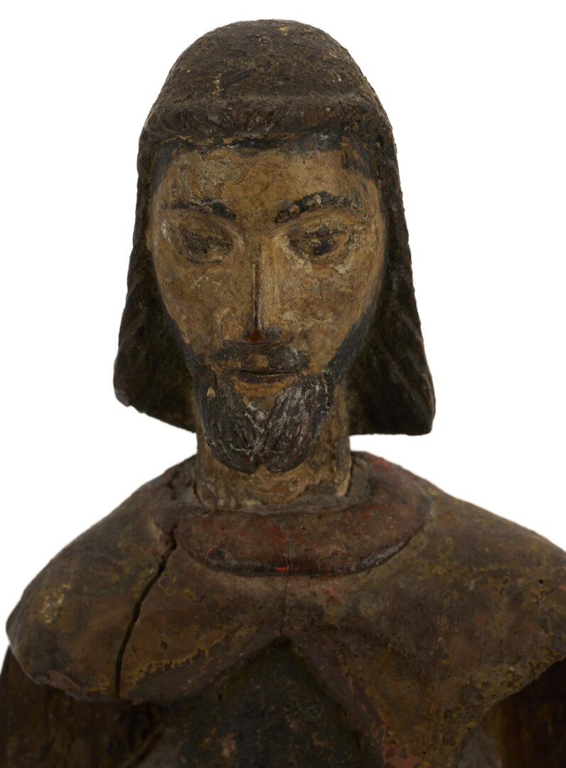 Lot 276: 2 Spanish Colonial Carved Santos Figures