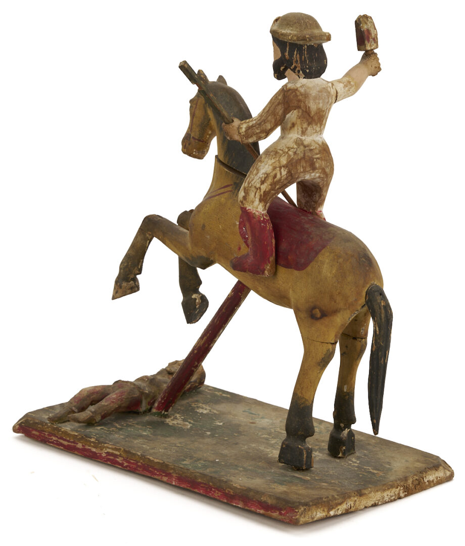 Lot 277: Saint James the Moor-Slayer Santos Sculpture