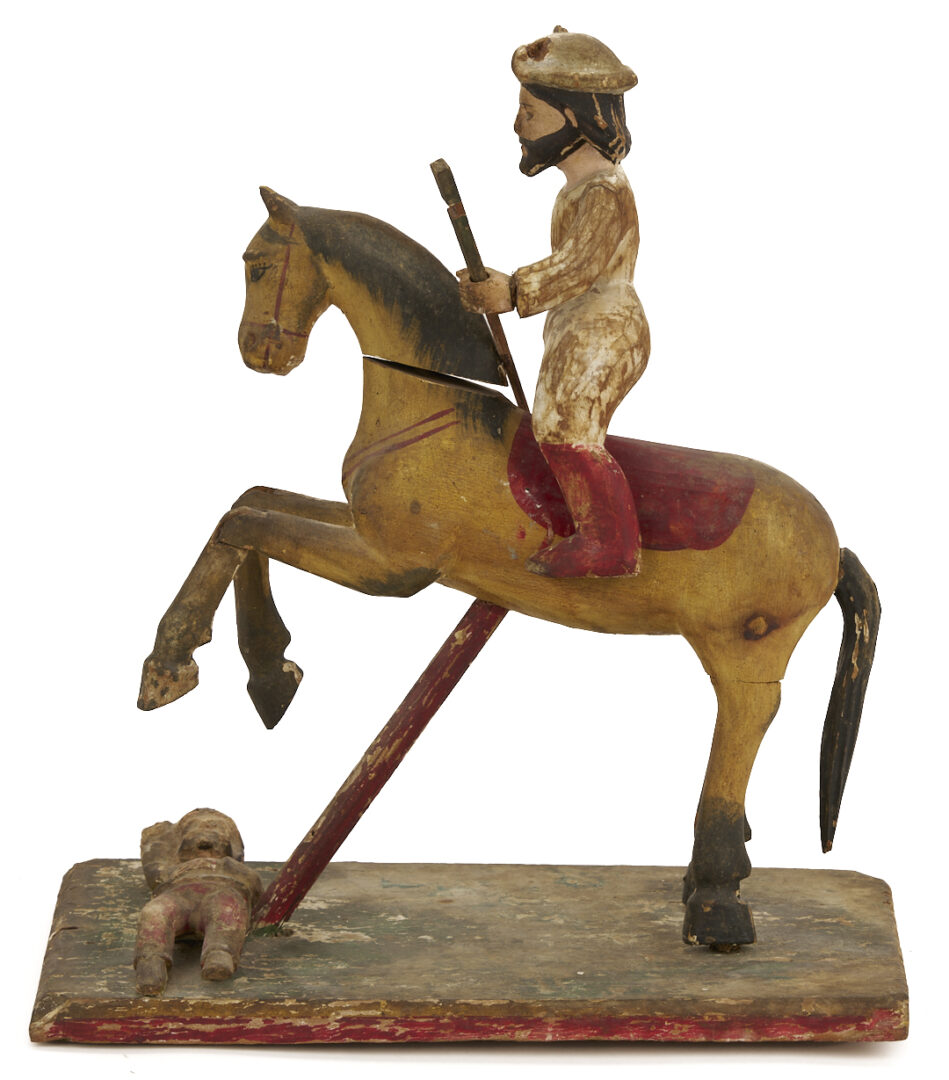 Lot 277: Saint James the Moor-Slayer Santos Sculpture