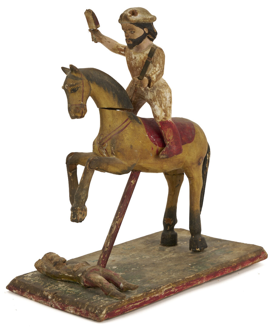 Lot 277: Saint James the Moor-Slayer Santos Sculpture