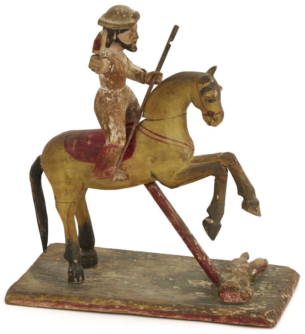Lot 277: Saint James the Moor-Slayer Santos Sculpture