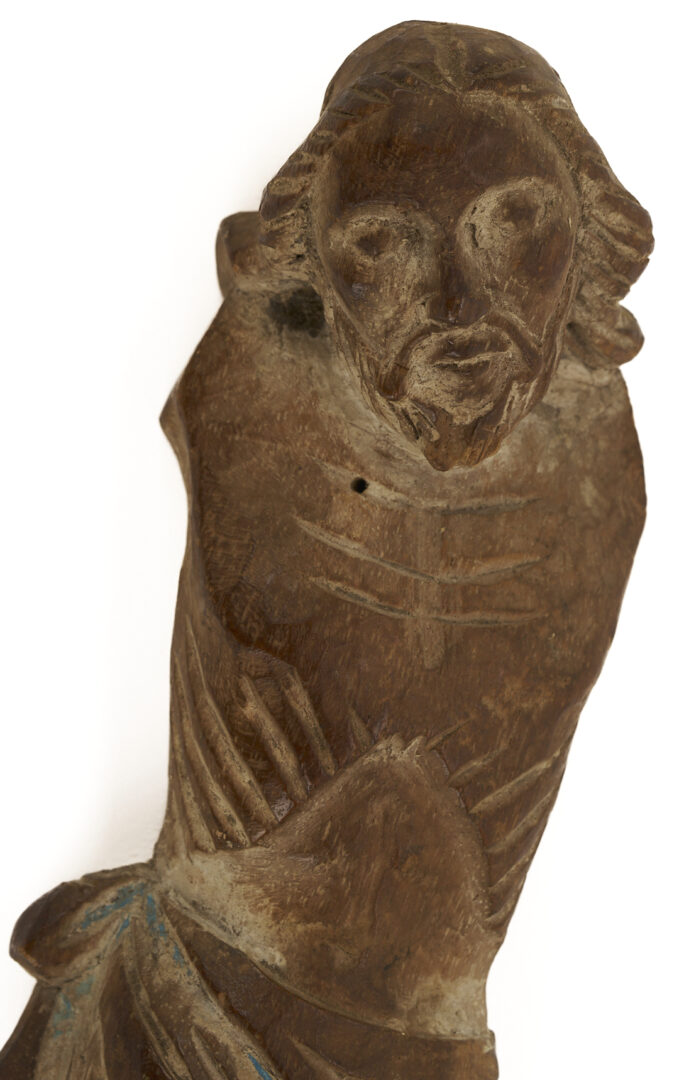 Lot 278: 4 Carved Spanish Colonial Santos Figures, incl. Christ