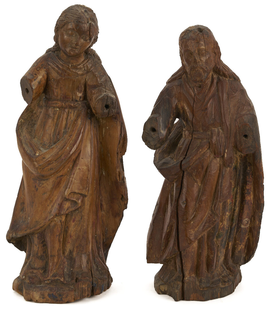 Lot 278: 4 Carved Spanish Colonial Santos Figures, incl. Christ