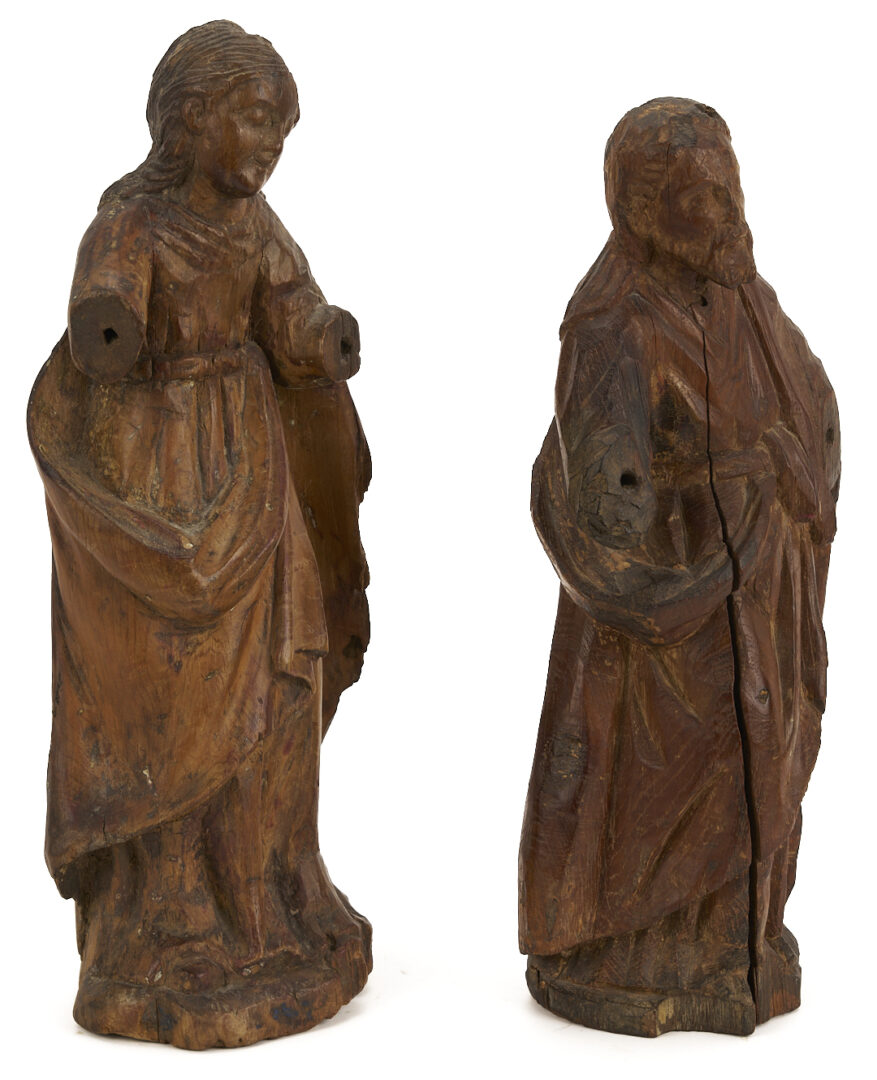 Lot 278: 4 Carved Spanish Colonial Santos Figures, incl. Christ