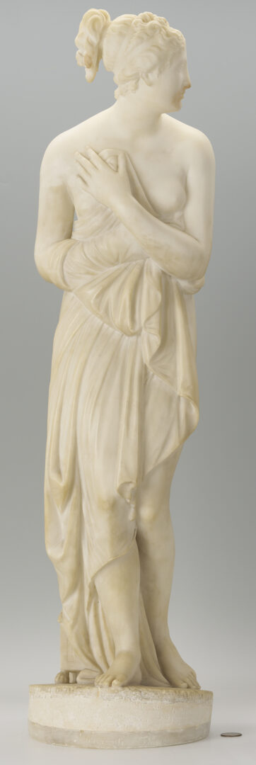Lot 279: Pietro Bazzanti Marble Sculpture, Venus Italica After Canova, 19th C.