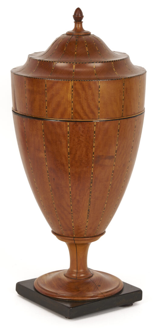 Lot 282: English Satinwood Inlaid Knife Box