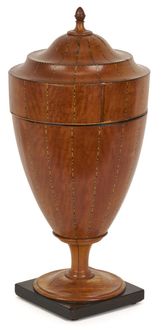 Lot 282: English Satinwood Inlaid Knife Box
