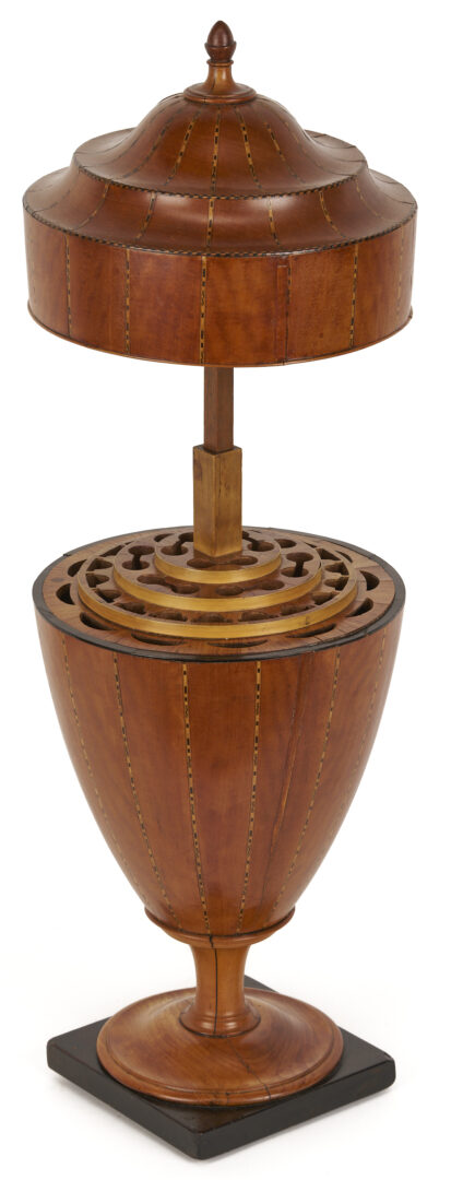 Lot 282: English Satinwood Inlaid Knife Box
