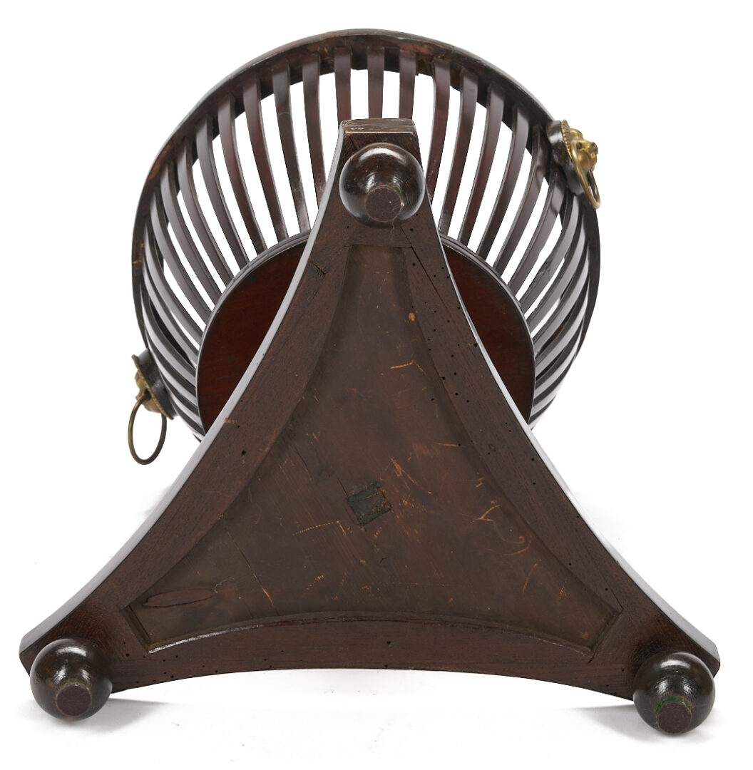 Lot 285: English Mahogany Plant or Wine Stand & Decanter Box