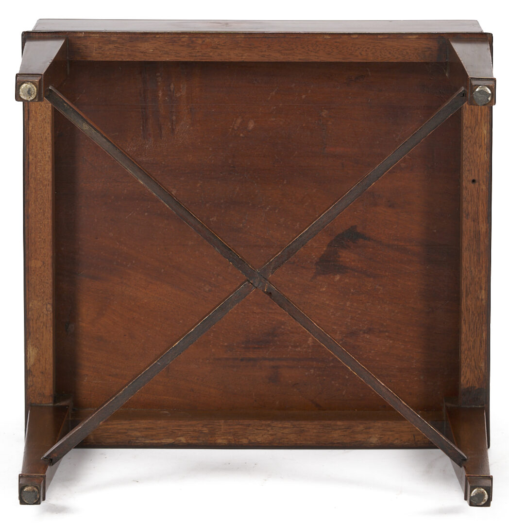 Lot 285: English Mahogany Plant or Wine Stand & Decanter Box