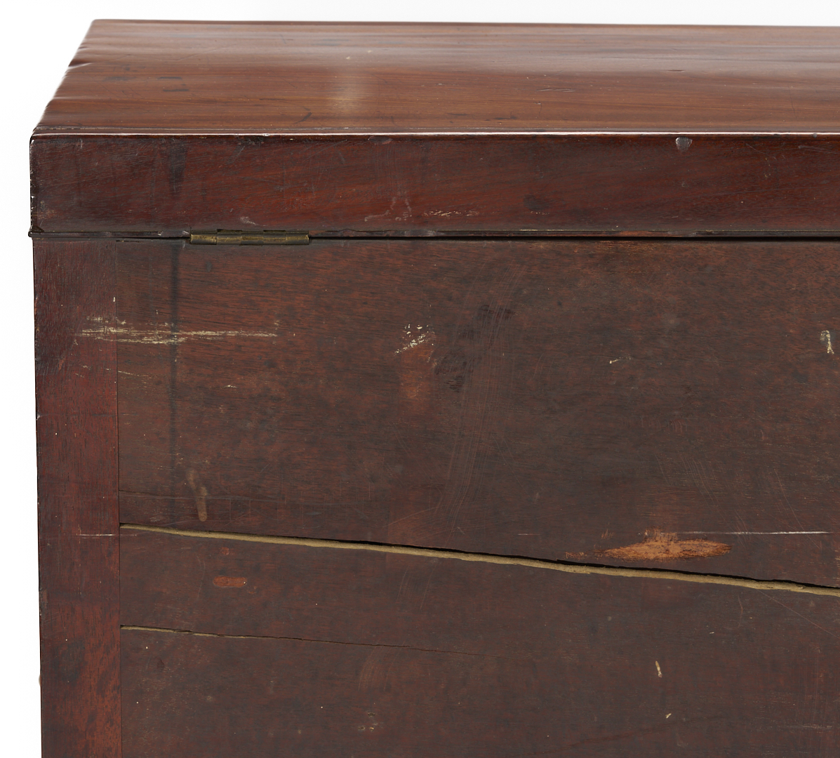 Lot 286: British Mahogany Campaign or Dressing Chest