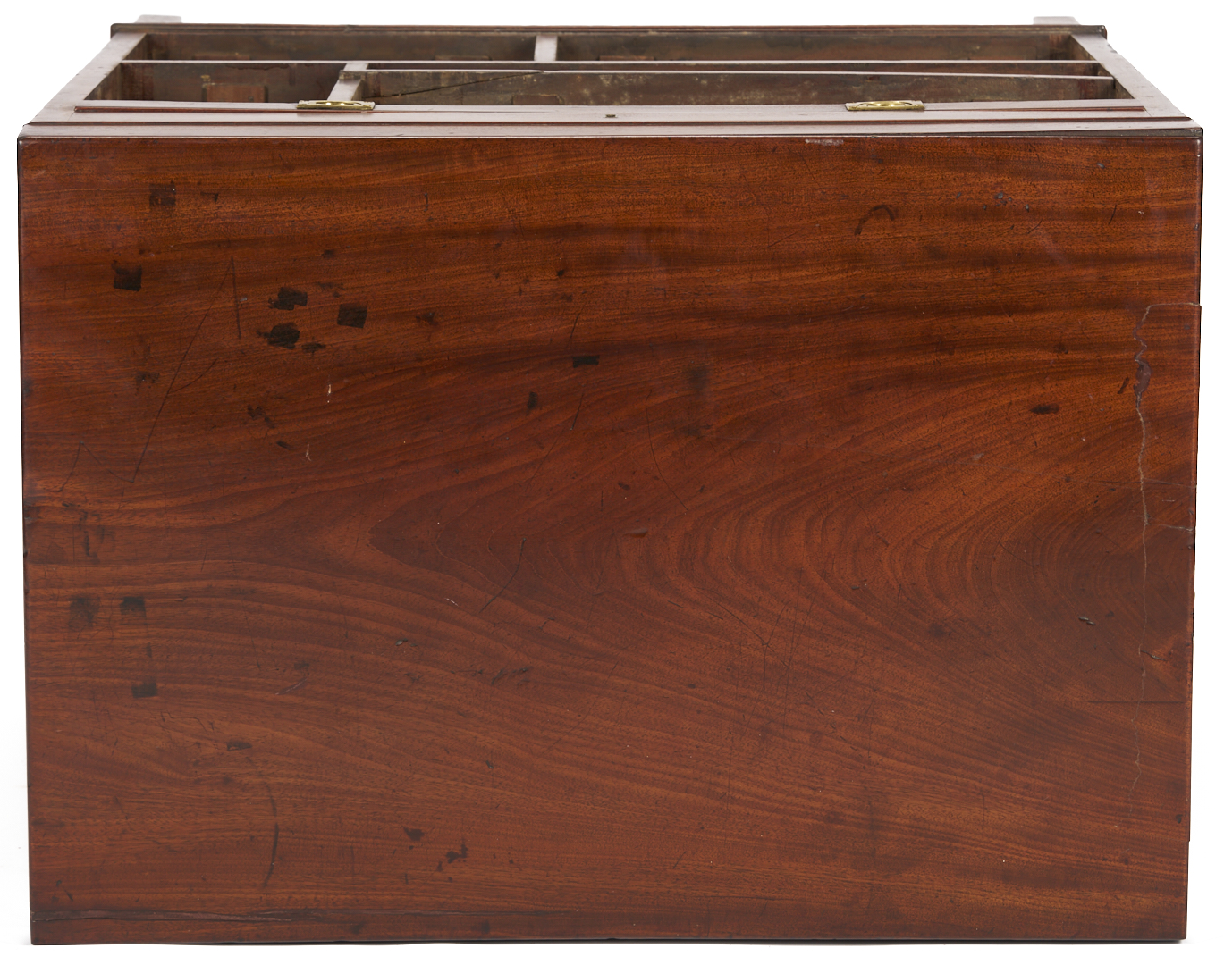 Lot 286: British Mahogany Campaign or Dressing Chest