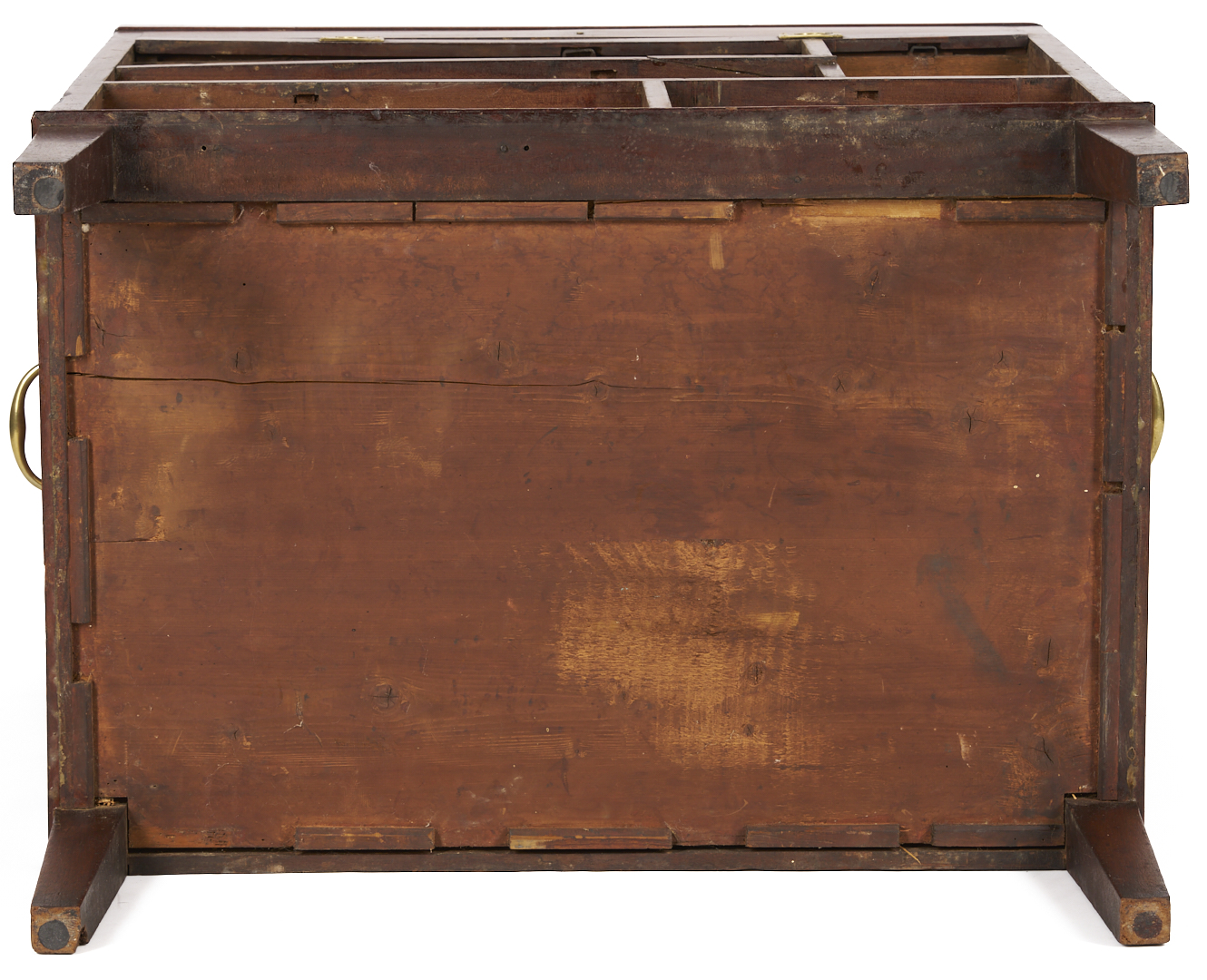 Lot 286: British Mahogany Campaign or Dressing Chest