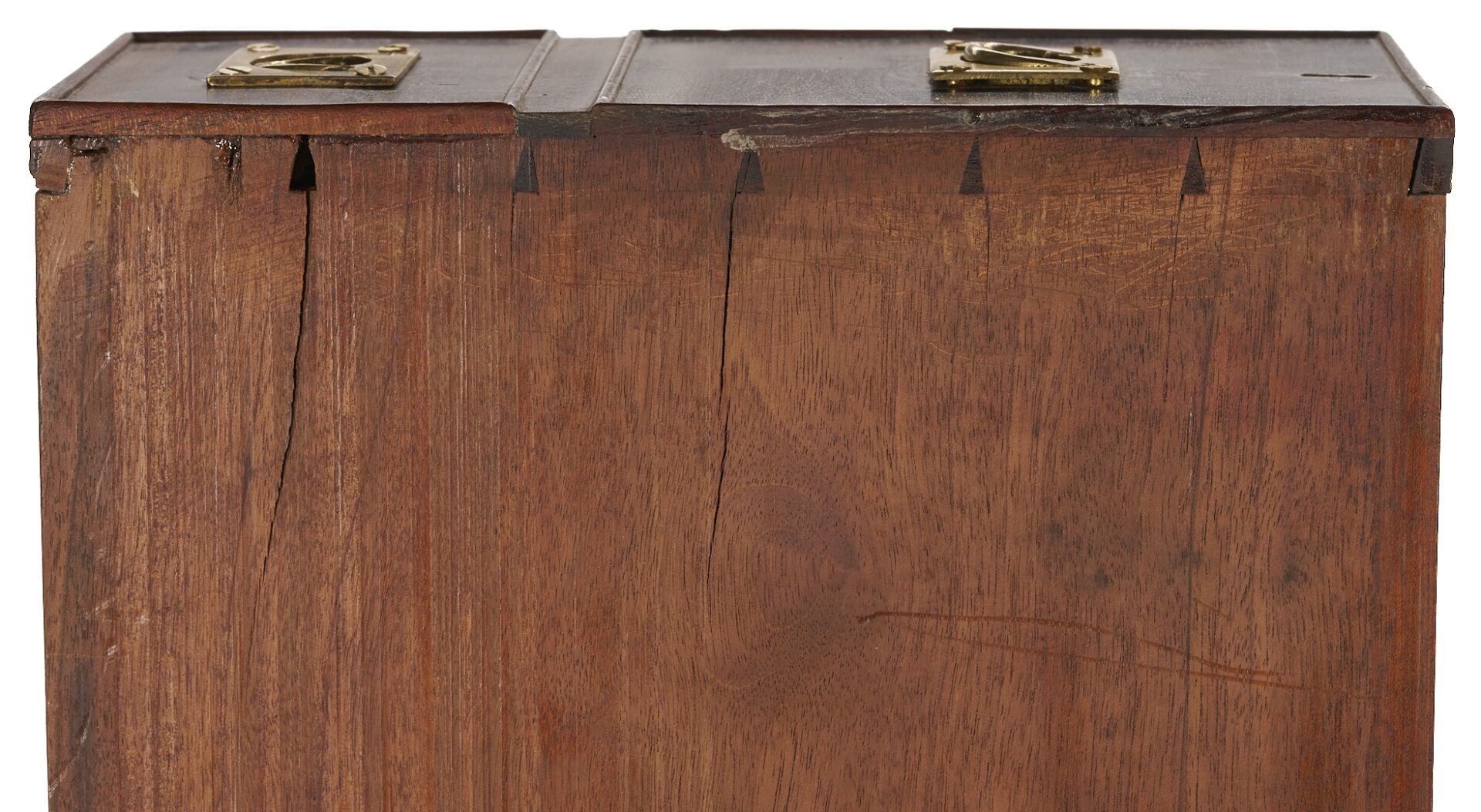 Lot 286: British Mahogany Campaign or Dressing Chest