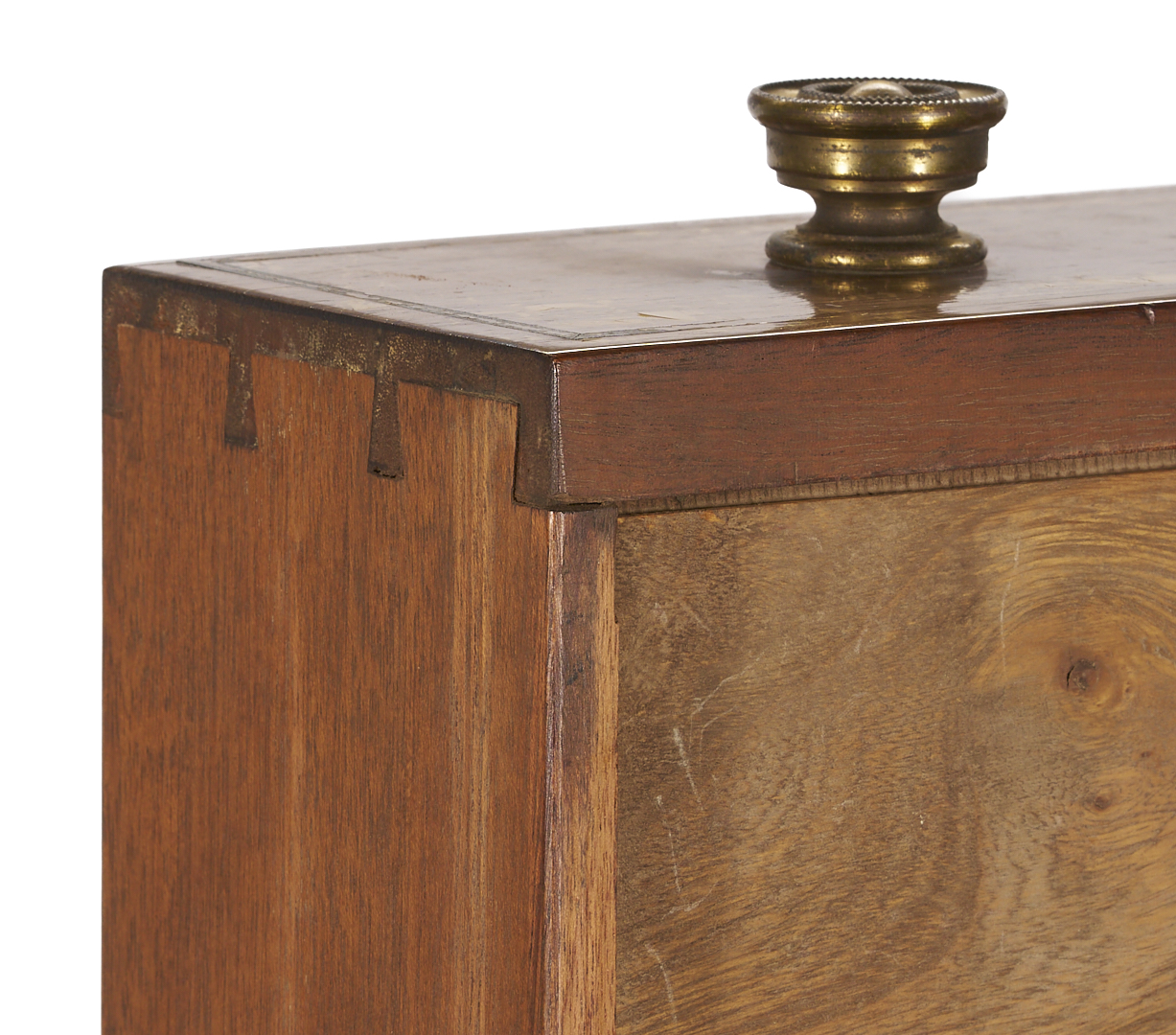 Lot 287: Pair Regency Style Rosewood Brass Inlaid Classical Tables