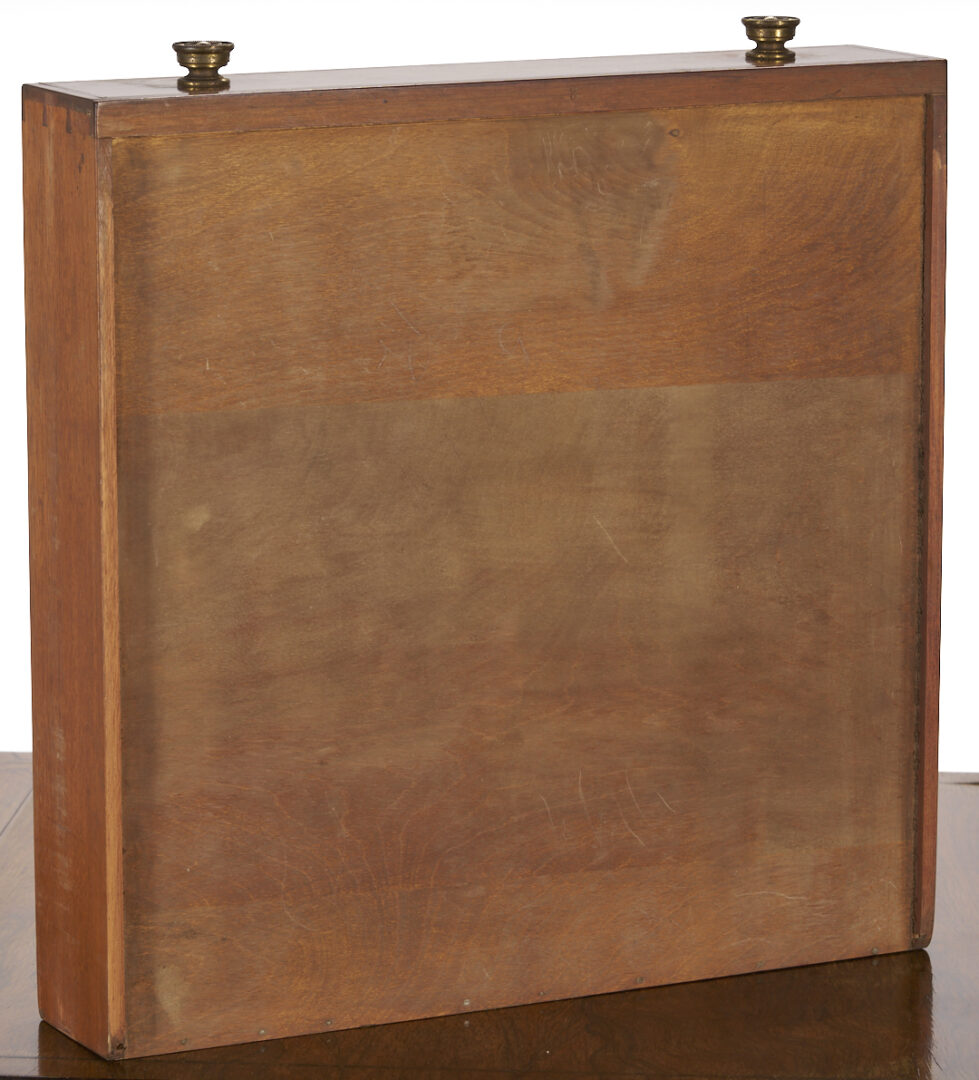 Lot 287: Pair Regency Style Rosewood Brass Inlaid Classical Tables