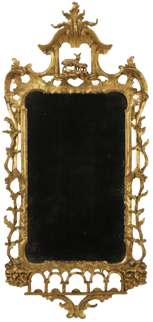 Lot 288: Chinese Chippendale Style Giltwood Mirror