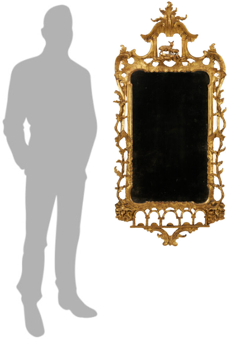 Lot 288: Chinese Chippendale Style Giltwood Mirror