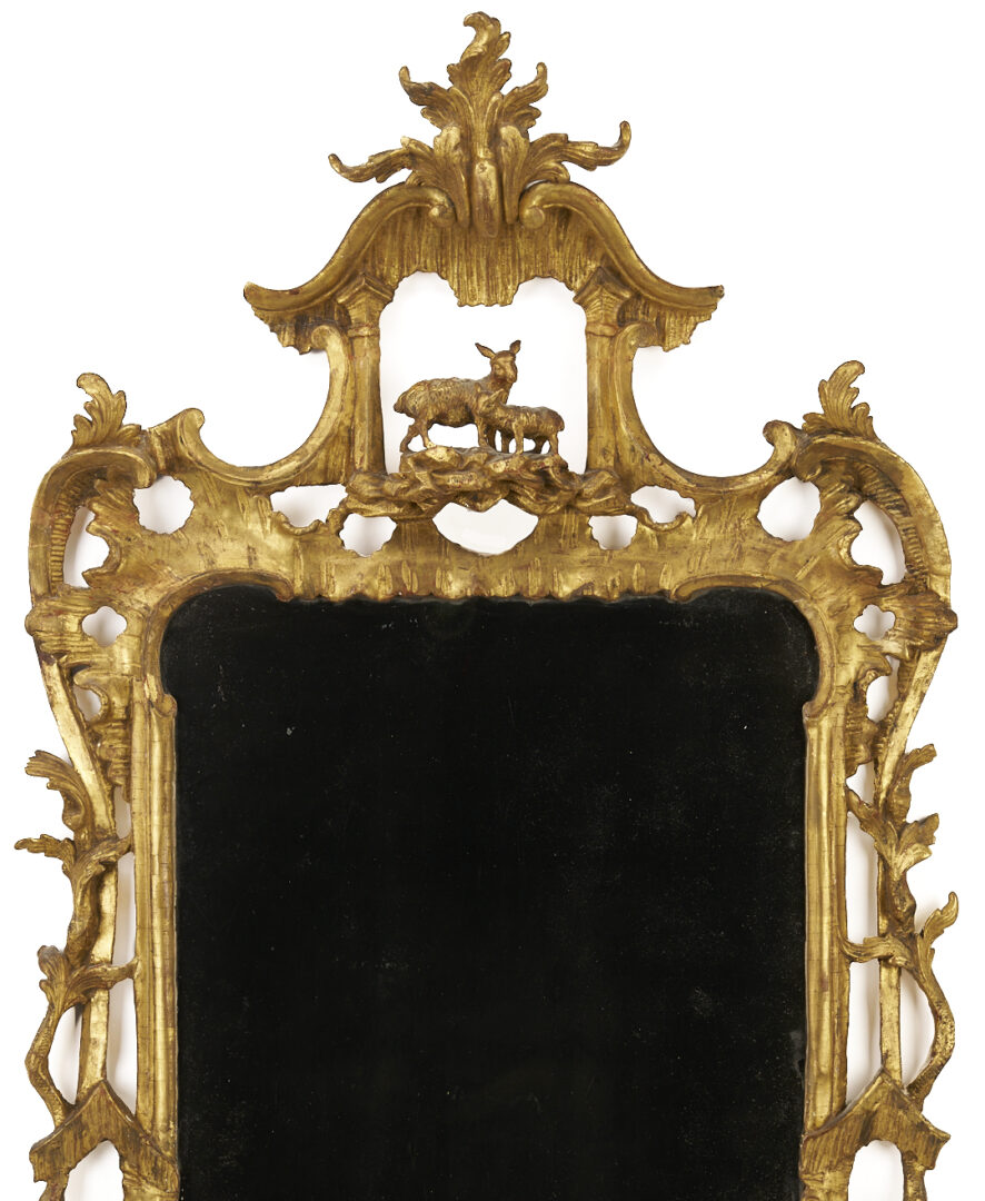 Lot 288: Chinese Chippendale Style Giltwood Mirror