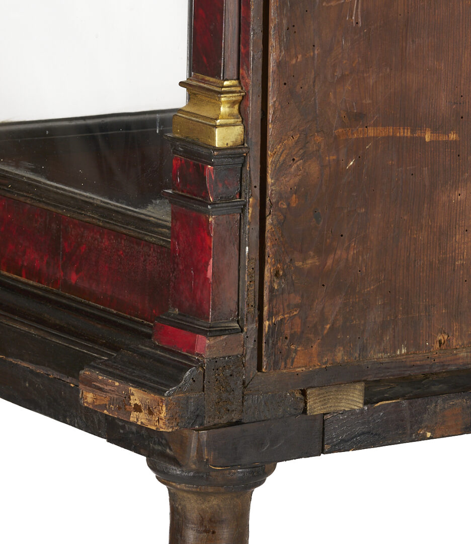 Lot 289: Antique Continental Tortoiseshell Vitrine on Stand