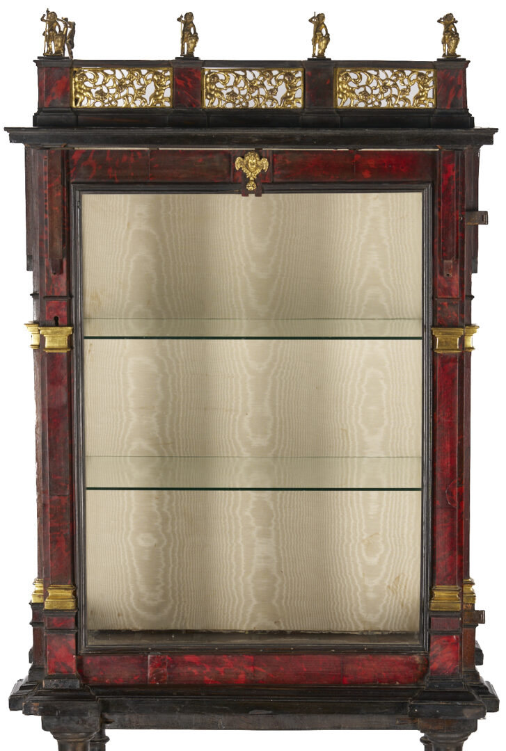 Lot 289: Antique Continental Tortoiseshell Vitrine on Stand