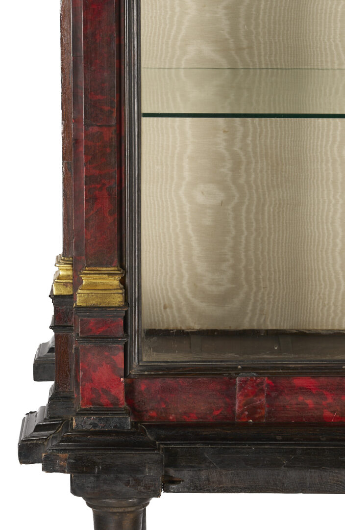 Lot 289: Antique Continental Tortoiseshell Vitrine on Stand