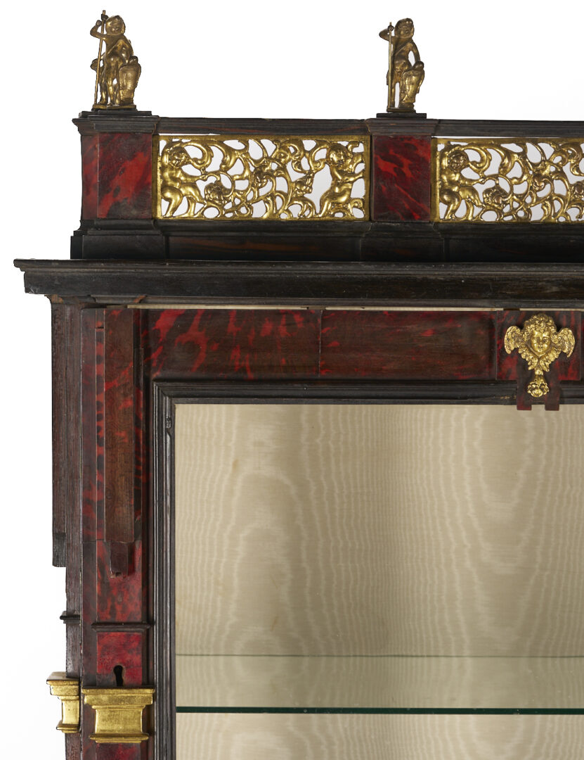Lot 289: Antique Continental Tortoiseshell Vitrine on Stand