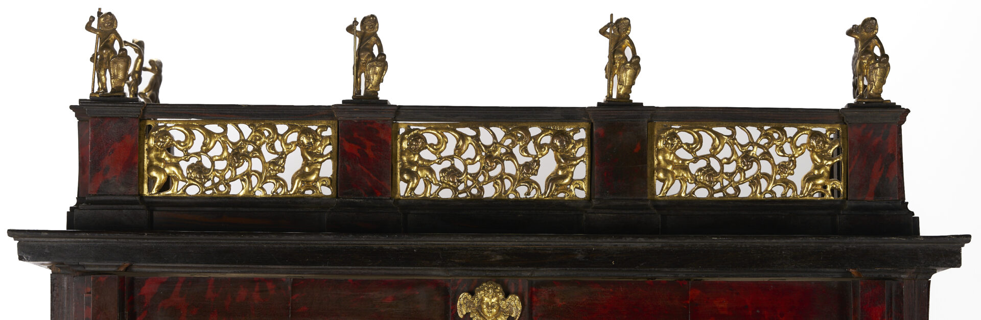 Lot 289: Antique Continental Tortoiseshell Vitrine on Stand