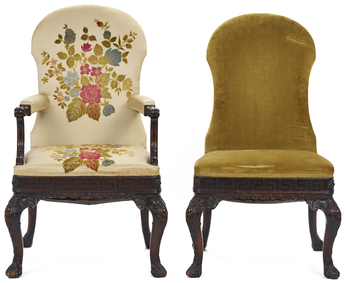 Lot 291: Set of 12 Georgian Style Upholstered Dining Chairs