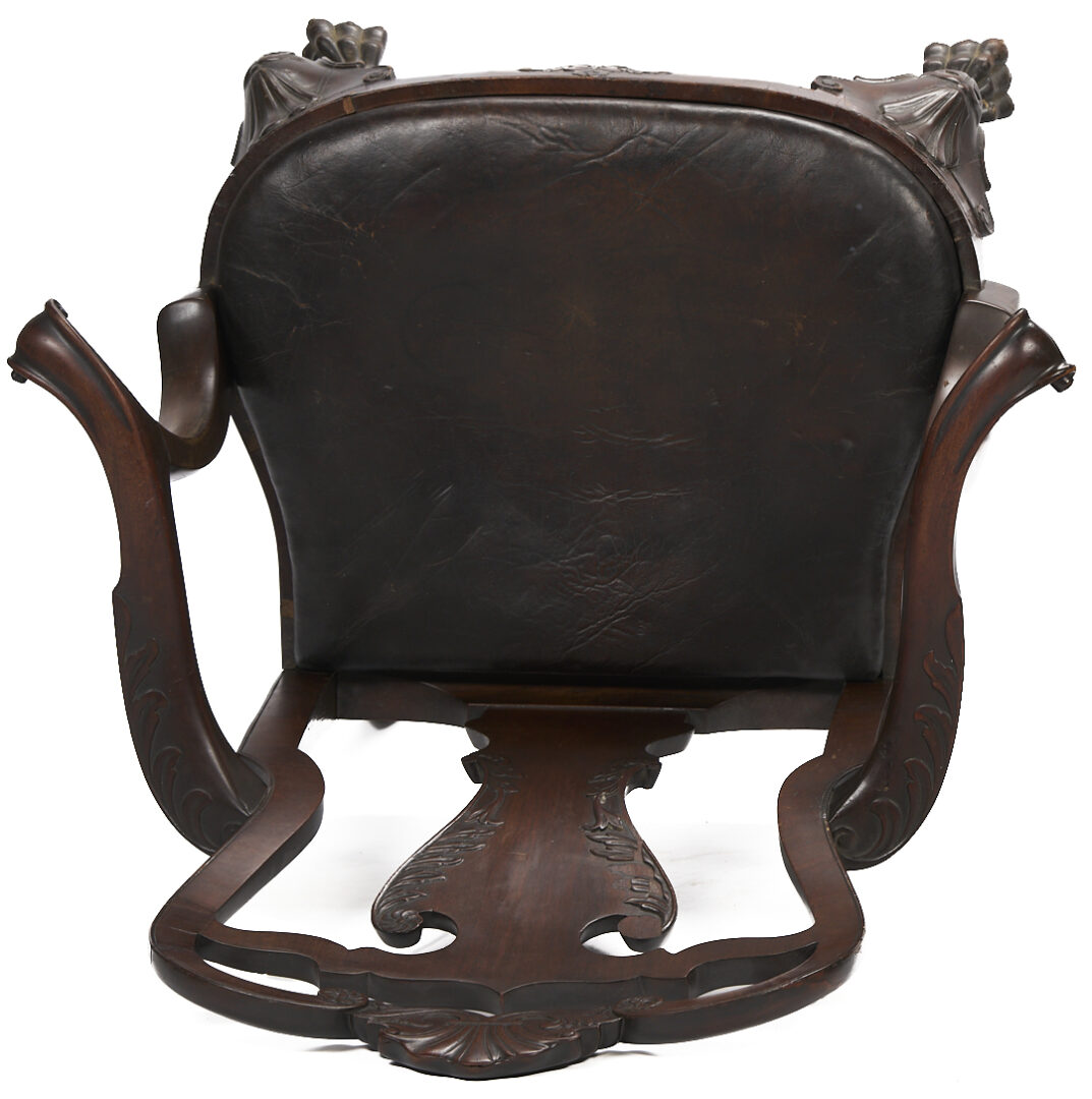 Lot 292: Pair Irish George I Carved Armchairs